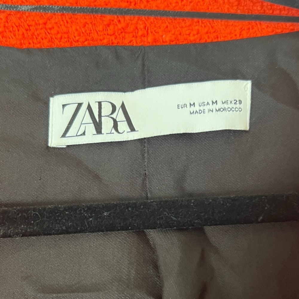 Zara Women's Coral Textured Blazer - Picture 4 of 6